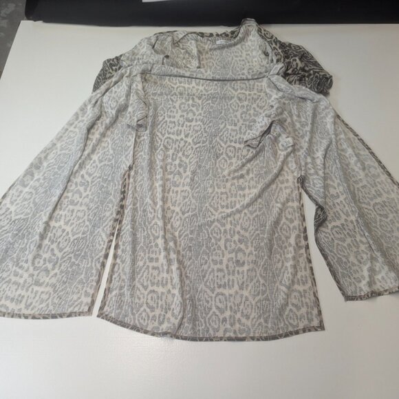 Ces Femme Size Small Long Open Cardigan Leopard Print - Picture 8 of 15